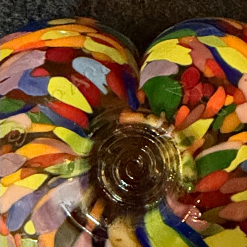 HAND BLOWN GLASS HEART BY:MAD ART - Picture 3 of 5